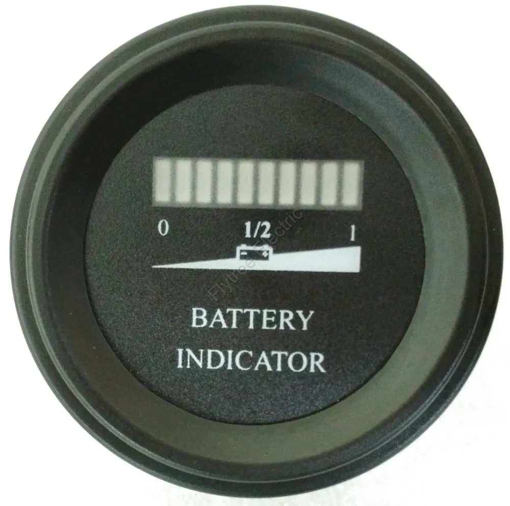 Jauge d'indicateur de batterie numérique de 12V / 24V / 36V / 48V / 72V LED  avec compteur d'heures pour voiturette de golf indicateur de charge