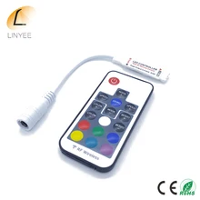 17 клавиш мини RF Беспроводной выключатели со светодиодным индикатором пульт дистанционного управления для RGB Цвет светильник полосы SMD5050/3528/5730/5630/3014 Прямая