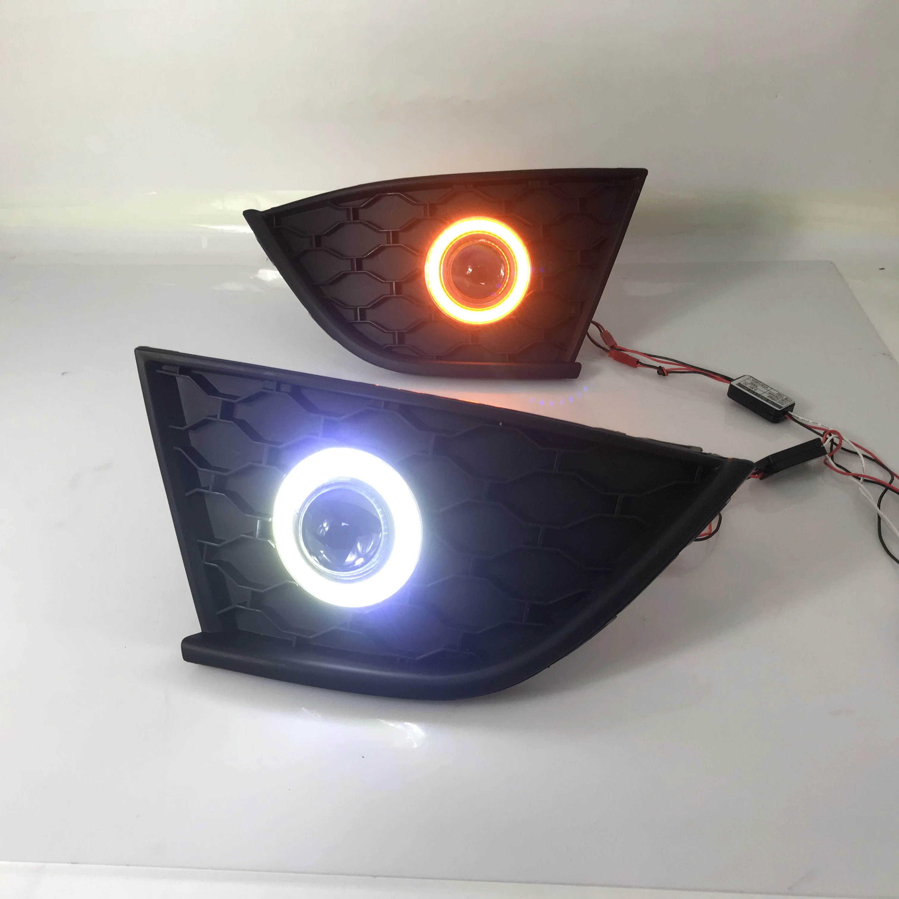 

RQXR fog lamp driving light assembly For MG gt cob angel eye led daytime running lights turn signal