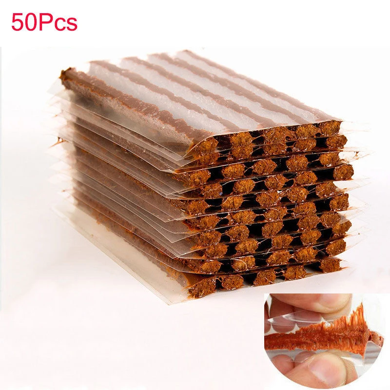 

50* Self Vulcanizing Tire Repair Plug Tubeless Seal Patch Car Tyre Maintenance