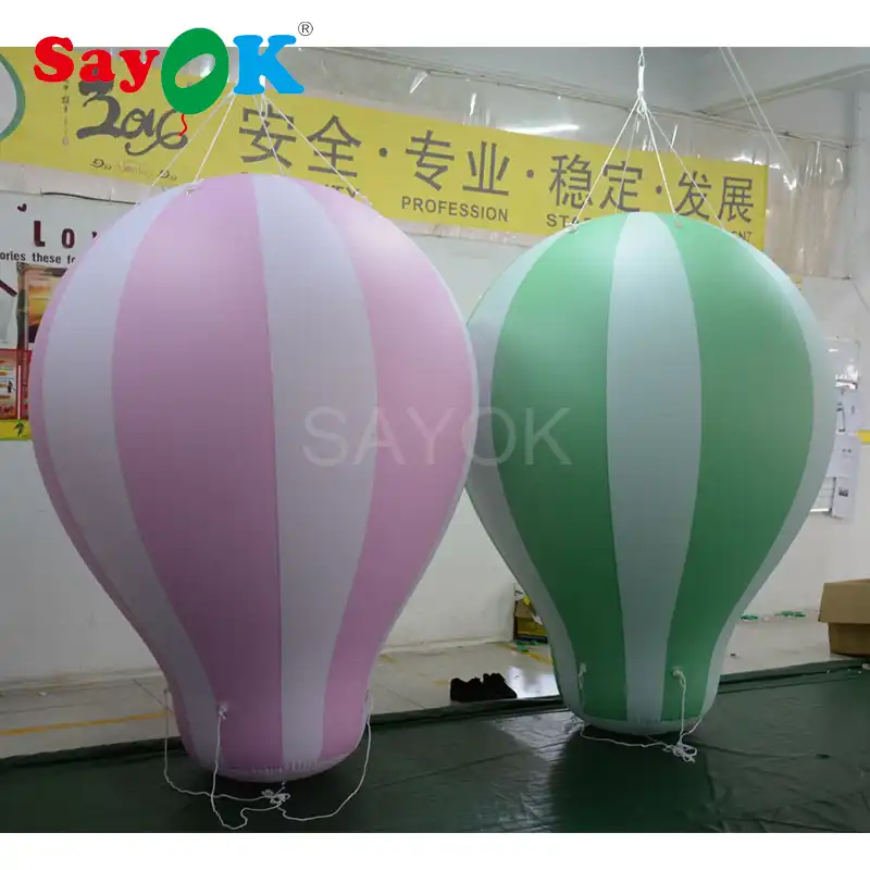 1.5m(5ft)H 0.2mm PVC half hot air balloon inflatable hanging balloons for Baby birthday/party