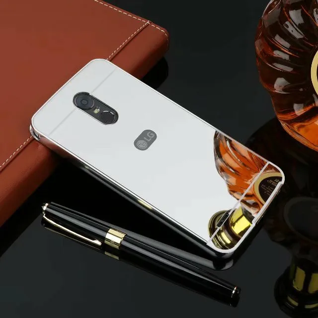 Для LG Stylus 3 Чехол Stylo 3 Роскошная Золотая зеркальная защитная задняя крышка для LG G Stylus 3/K10 Pro LS777 5," чехол для телефона - Цвет: silver