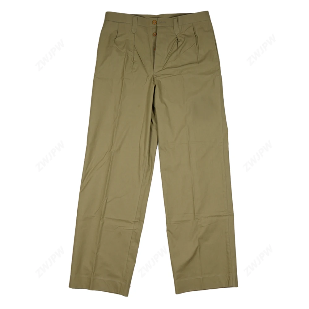 

WW2 CHINESE ARMY Anti-japanese Military High-ranking Officers Grass Green Trousers Reproduction Film Pure Cotton