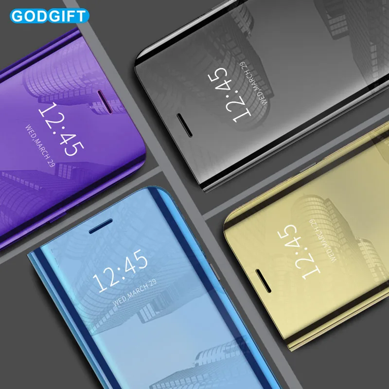 Чехол для Xiaomi Redmi Go зеркальный флип-чехол Mi 8 9 Pro A1 A2 Lite Mix Max 3 F1 чехлы Note 6 7 6A |