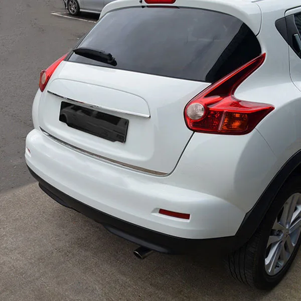 Car Trunk Trim Tail Gate Cover FOR Nissan JUKE 2011- Chrome Rear Trunk Door Edge Molding Tailgate Strip Garnish Styling 2014 2015 car door moulding trim window door cover trim
