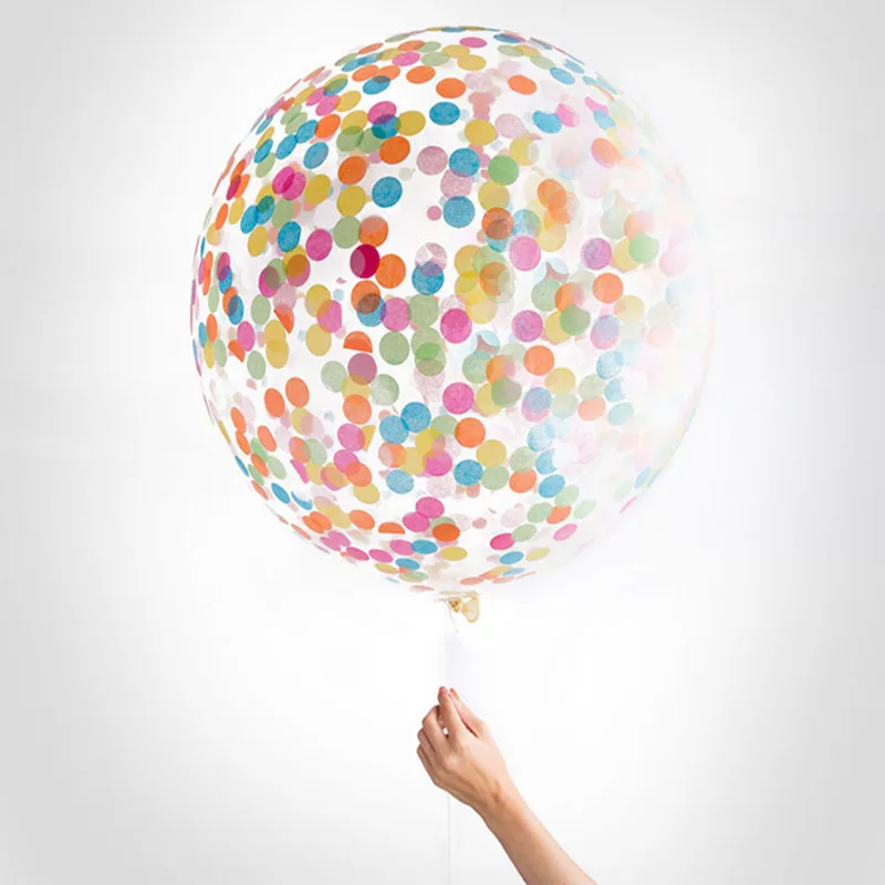 36 дюймов Большие конфетти шарики для свадебного украшения Casamento прозрачный letax шар День Рождения украшения Детские вечерние принадлежности