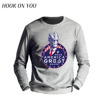 2017 New Arrival Men Sweatshirt Movie Guardians Of The Galaxy I Am President! Printes O-Neck Hoodies Casual Clothes Funny Tops