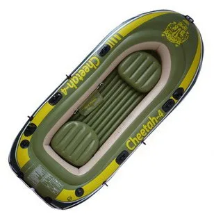 

fish boat inflatable boat with paddles for 4 Person