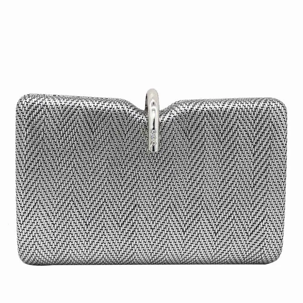 Boutique De FGG женские металлические клатчи с тканым узором, ручные вечерние сумки, женские вечерние кошельки, клатч на цепочке, сумка на плечо