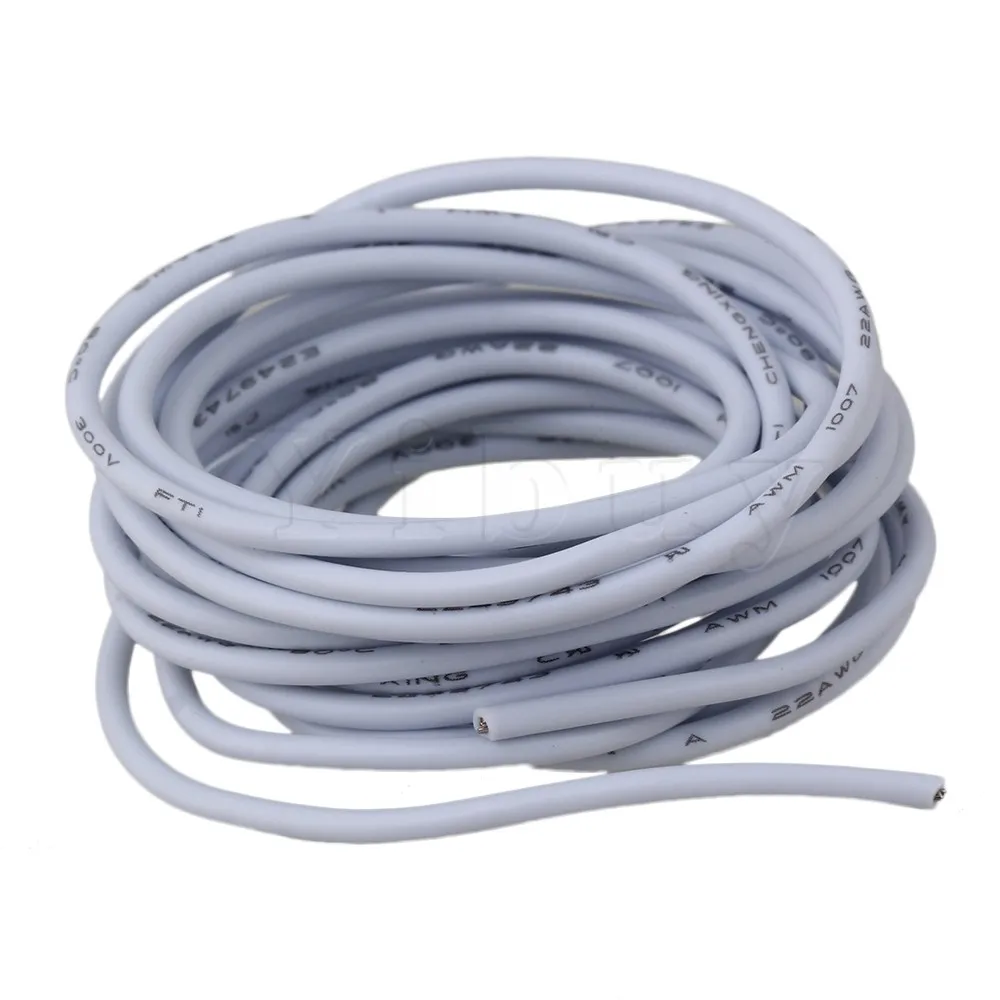 

Yibuy Generic 5.5Foot White 22awg Guitar Circuit Wire Tinned Annealed Copper Conductor