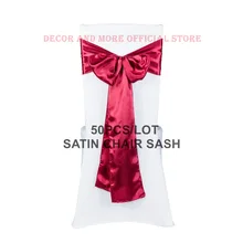 50 шт./лот украшения свадебные повязки на стулья атласные стулья пояса гостиничный Банкетный стул банты красный синий фиолетовый золотой стул полосы