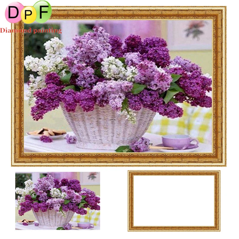 DPF Алмазная вышивка круглая с рамкой алмазная картина крестом стразы домашний