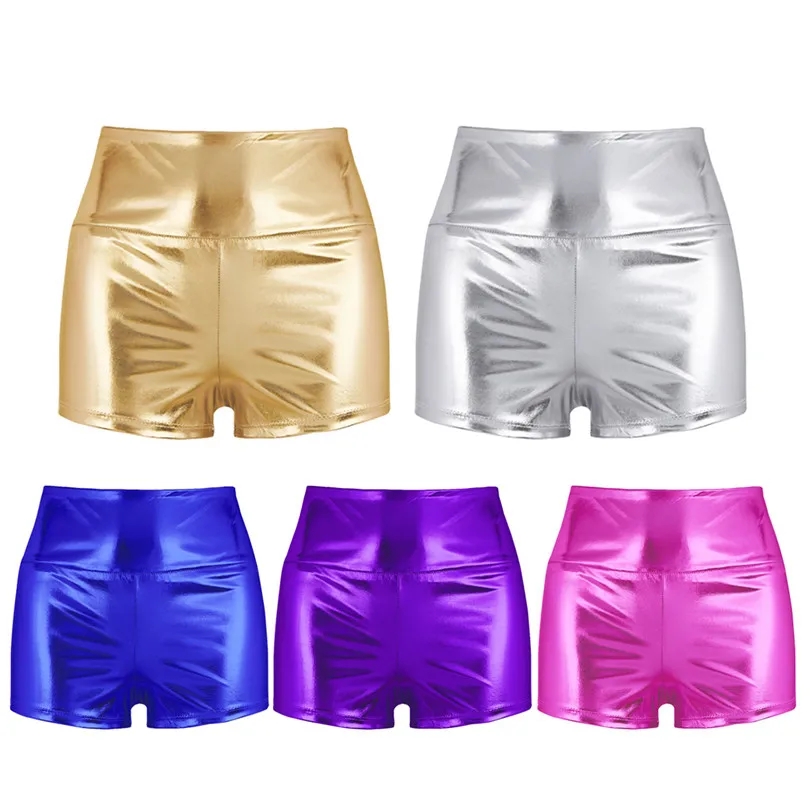 Women-Shiny-Dance-Shorts-High-waisted-Gymnastic-Ballet-Shorts-Skinny-Dancewear-Fitness-Workout-Gym-Slim-Fit