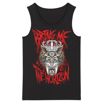 

Bloodhoof Bring Me The Horizon Grindcore HardMetal Deathcore men's cotton top black Tank Tops Asian Size