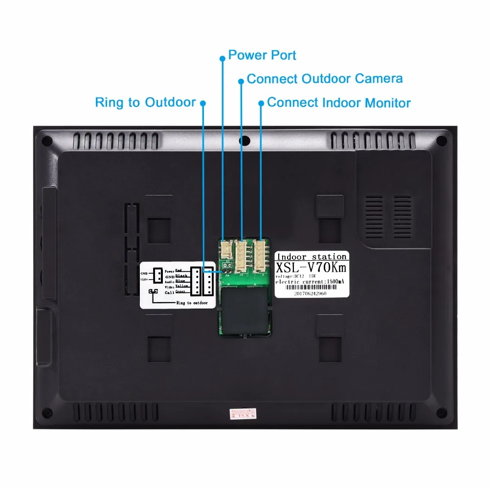 7 дюймов ID Card/пароль Управление доступом видео-телефон двери xsl-v70k-ids