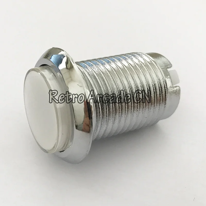 US $112.63 5 Colors arcade push button Chrome Plated illuminated 12v LED Arcade Push Button with microswitch