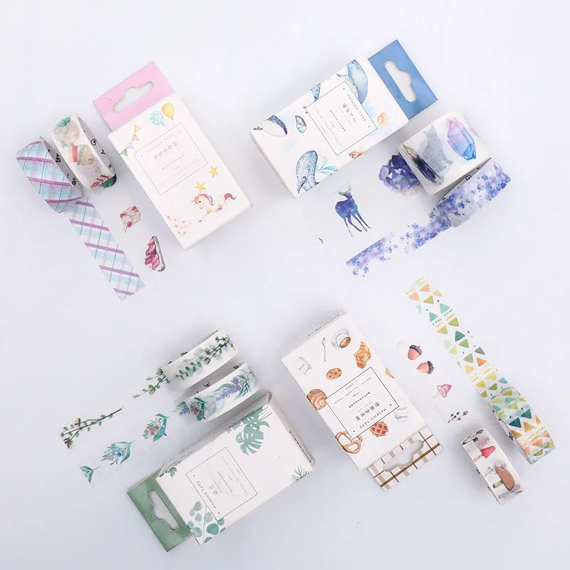 

Multifunction Washi Tape Decorative Stickers Masking Tapes School Supplies 4 Roll Diary Paper Label DIY Scrapbooking Sticker