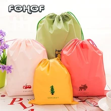 2017 Hot Protable Beam rope Storage Bag Travel Clothing Bag Cartoon Pattern Shoes Bag Travel Storage Organizer