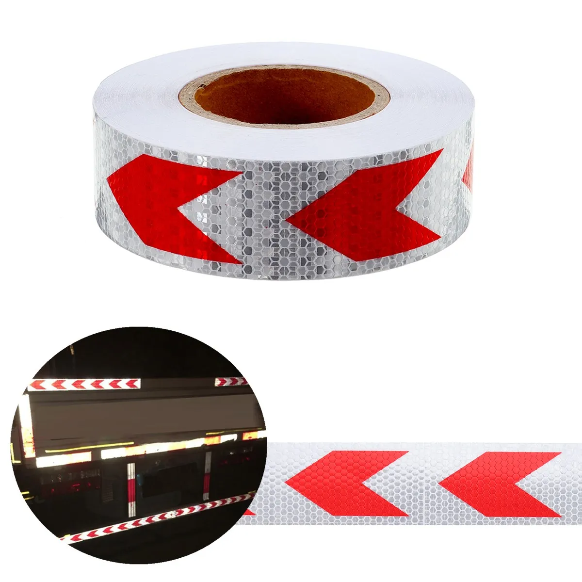 

5cmx36M Arrow Sticker Reflective Tape Car Sticker Auto Motorcycle Safety Warning Mark Self Adhesive Tape Reflective Film