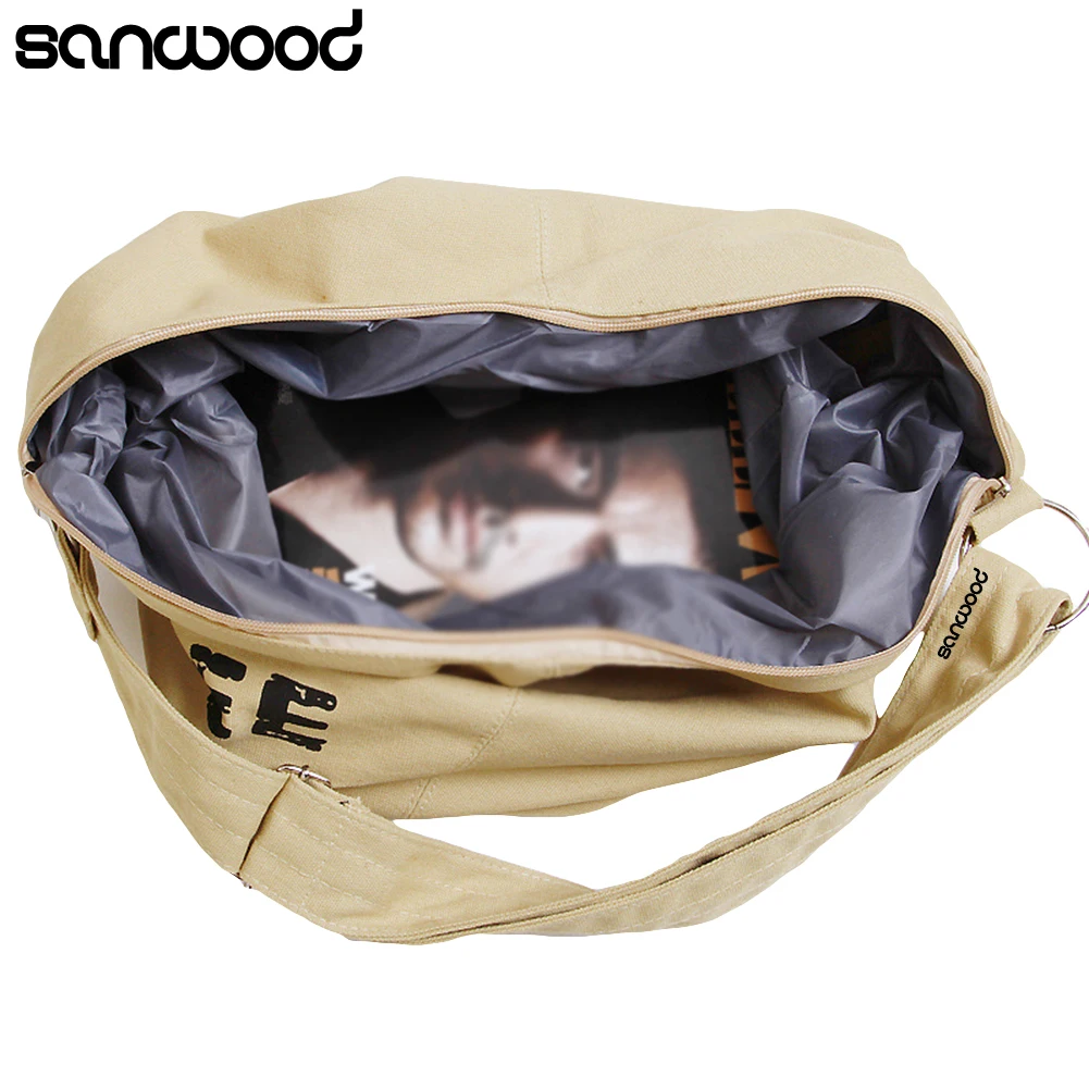 Women's Fashion Letter Print Canvas Crossbody Shoulder Bag Handbag Shopping Bag Women's Fashion Letter Print Canvas Crossbody Shoulder Bag Handbag Shopping Bag