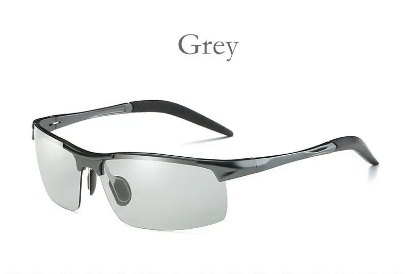 Очки ночного видения, фотохромные поляризационные солнцезащитные очки без оправы, спортивные очки для водителя, хамелеон, меняющие цвет, мужские солнцезащитные очки