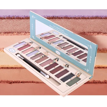 

12 Colors Eye Shadow Palette Set with Brush Eye Makeup Powder Pigment Set Natural Cosmetic Nude Make Up Pallete for Women