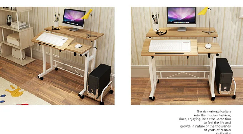 Простой подъемный мобильный ноутбук настольный компьютерный стол складной регулируемый ноутбук стол студенческий учебный стол Офисный Компьютерный Стол