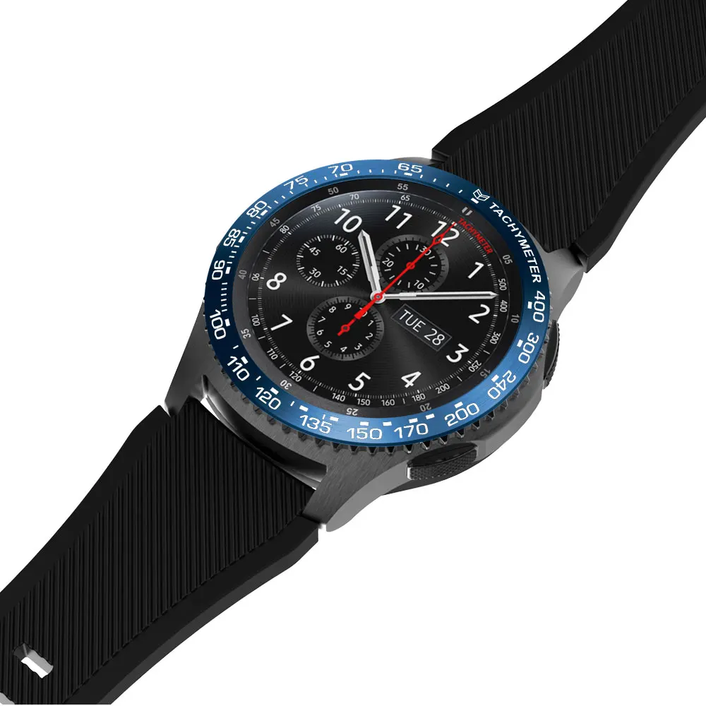 Силиконовый ремешок для samsung gear S3 Frontier/galaxy watch 46 мм часы с окантовкой ремешок против царапин защита Круглый браслет