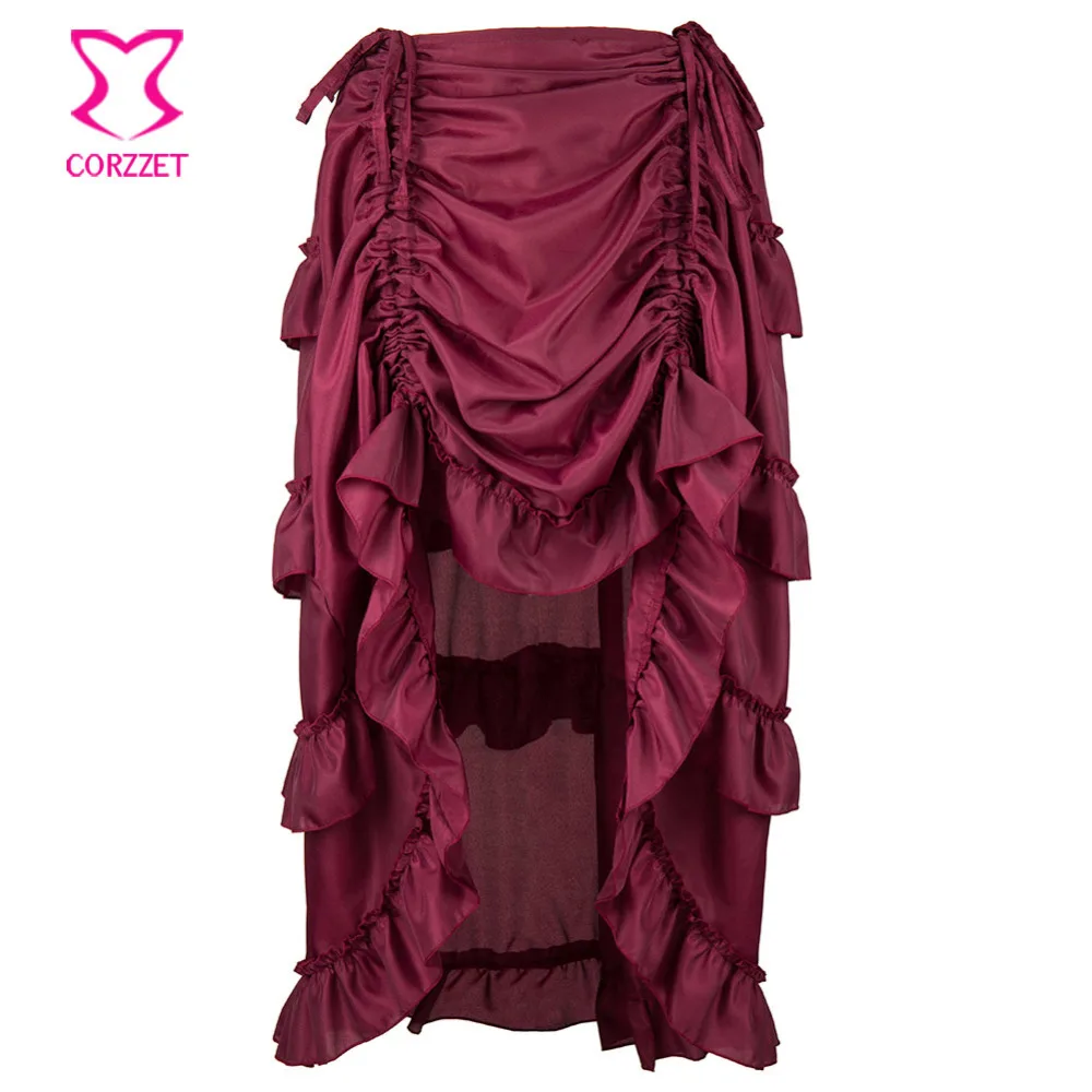 Buy Dark Red Adjustable Length Chiffon Ruffle