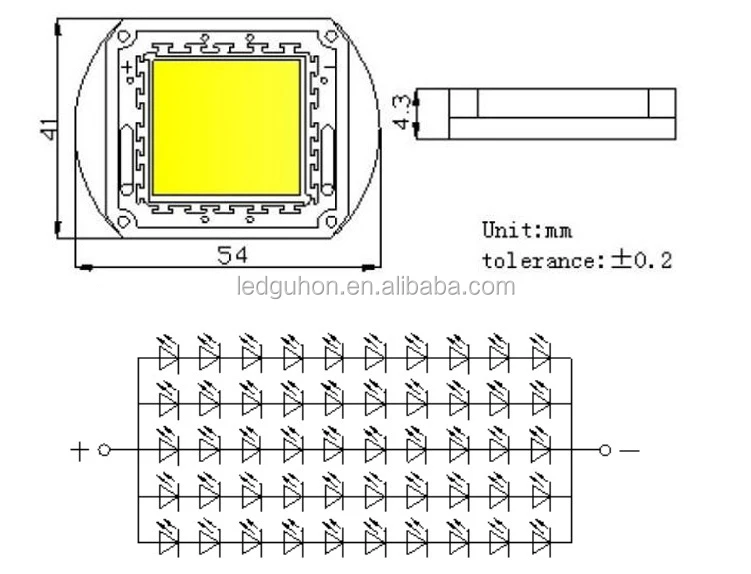 COB светильник ing 6000 6500k светодиодный 50W белый свет Bridgelux Chip 45mil|led chip white chip45mil bridgelux |