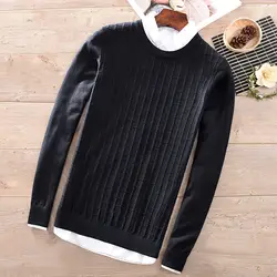 2018 Новый свитера мужчин плед шерстяной Теплый свитер мужской осенние и зимние с круглым вырезом мужские шерстяные свитера повседневные