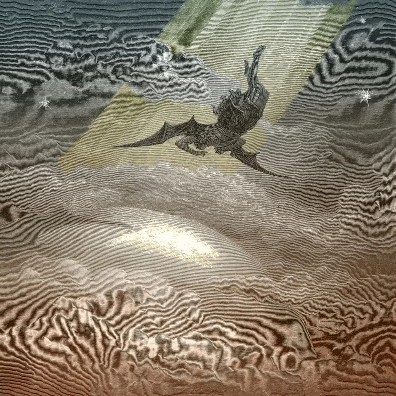 Satan Flying to Earth  by Dore Poster Print by Science Source (24 x 36)