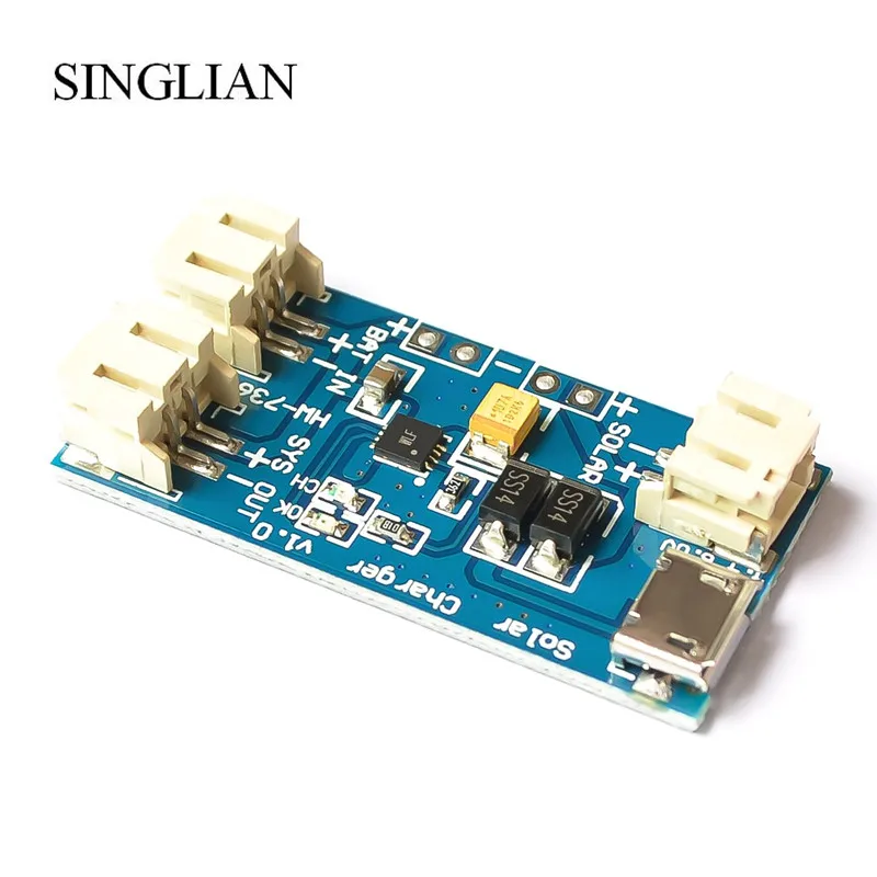 500MA Mini Solar Lithium Battery USB Charging Board CN3065 MINI Charging Module 4.4-6V
