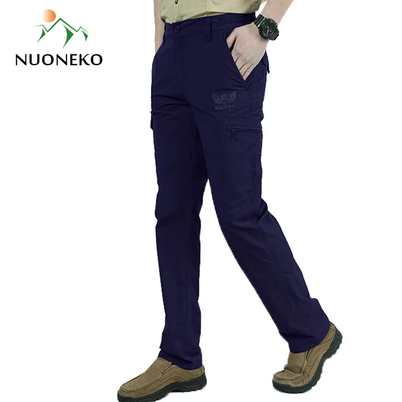 NUONEKO في الهواء الطلق سريعة الجافة سراويل للتسلق الرجال السراويل التكتيكية الرجال للماء تسلق الجبال الجيش الرحلات بنطلون رياضي PN11