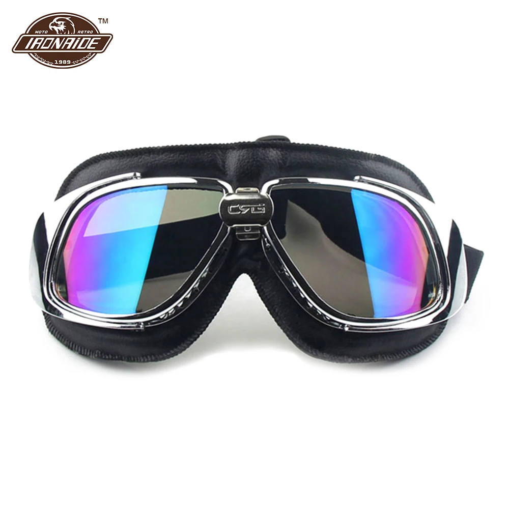 Buy Vintage Motorcycle Goggles Biker Retro Aviator