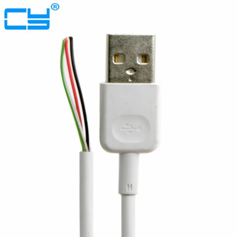 Кабель с оплеткой для кабелей сделай сам 0 7 м 2 фута USB тип А штекер на 4 провода