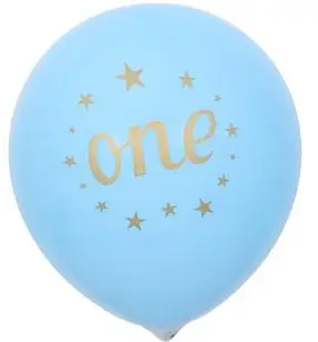Детские воздушные шары на день рождения для новорожденных, баннеры для мальчиков и девочек на первый день рождения, голубые и розовые вечерние украшения для младенцев - Цвет: 10 blue one
