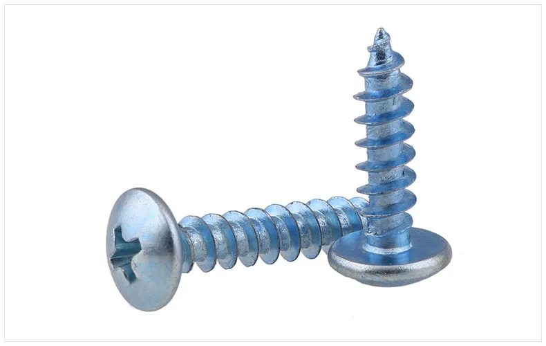 Carbon steel Truss head self tapping screws hard M4 M5 screws Blue zinc