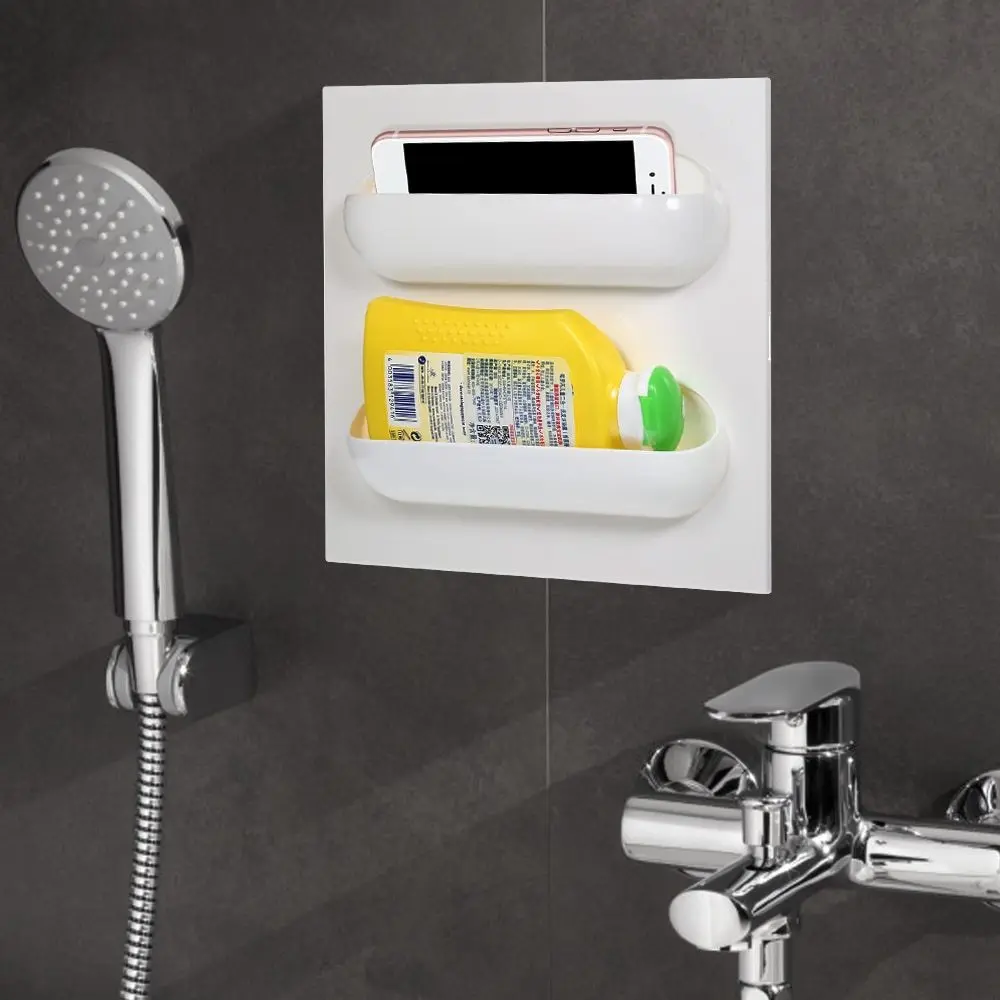 Настенный держатель для телефона полка подвесная полка-органайзер для хранения уголок для хранения душевых принадлежностей для кухни спальни гостиной ванной комнаты