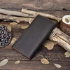 100% Guarantee Crazy Horse Leather Wallet Genuine Leather Long Wallet Men Purse Casual Wallet with big phone pocket,long wallet 2