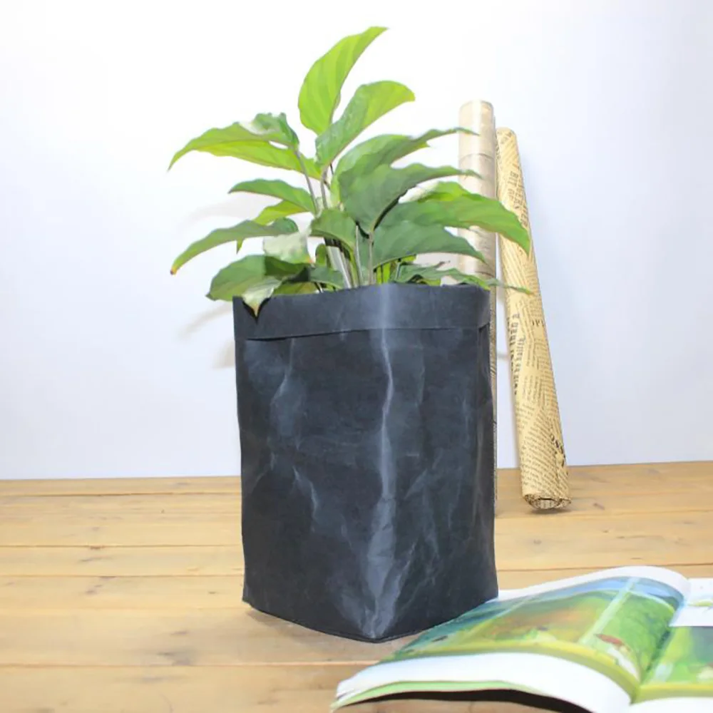 

Mini Succulents Planter Pot Washable Kraft Paper Flowerpot Desktop Flower Pots Storage Bag Art Vase Pot Reusable For Home Decor
