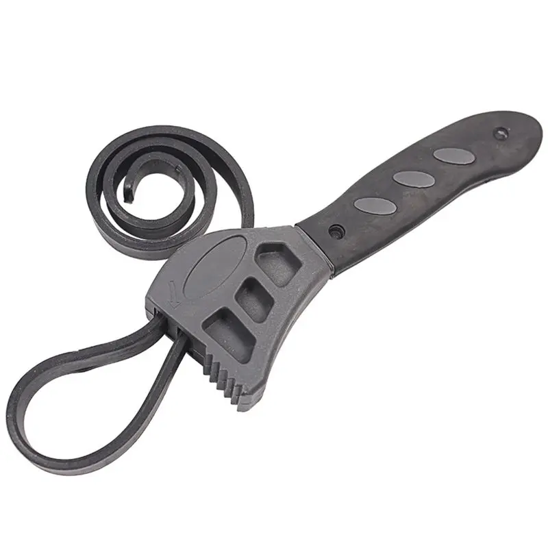 Универсальный многофункциональный гаечный ключ 500 мм с черным резиновым ремешком, регулируемый гаечный ключ для любой формы, ручной инструмент, инструменты для ремонта автомобиля