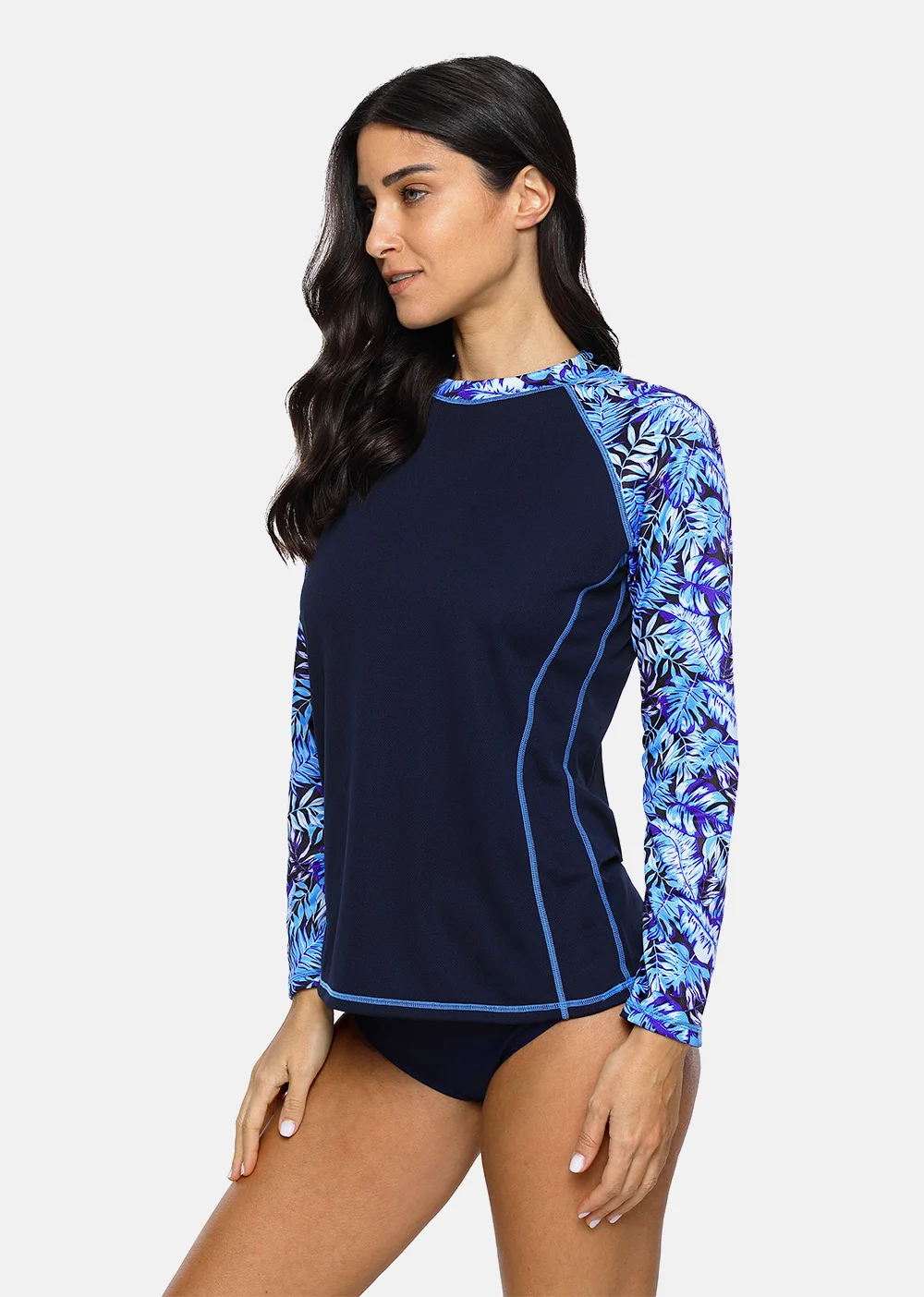 Charmo женский Рашгард с длинным рукавом ретро цветочный принт быстросохнущая рубашка для серфинга Топ походные рубашки Рашгард UPF50+ футболки
