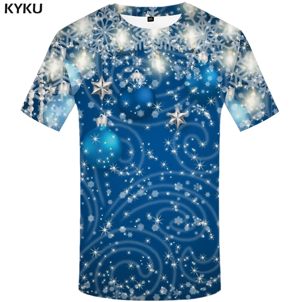 

Funny T shirts Christmas T shirts Men Xmas Print Snowflake Tshirt Printed Psychedelic Tshirt Homme Party T shirt 3d