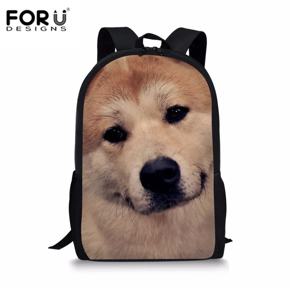 

FORUDESIGNS Large Schoolbags For Teenagers Boys Cool Akita Dog Pattern School Bags Vivid Cute Men Travel Backpacks Dropshopping