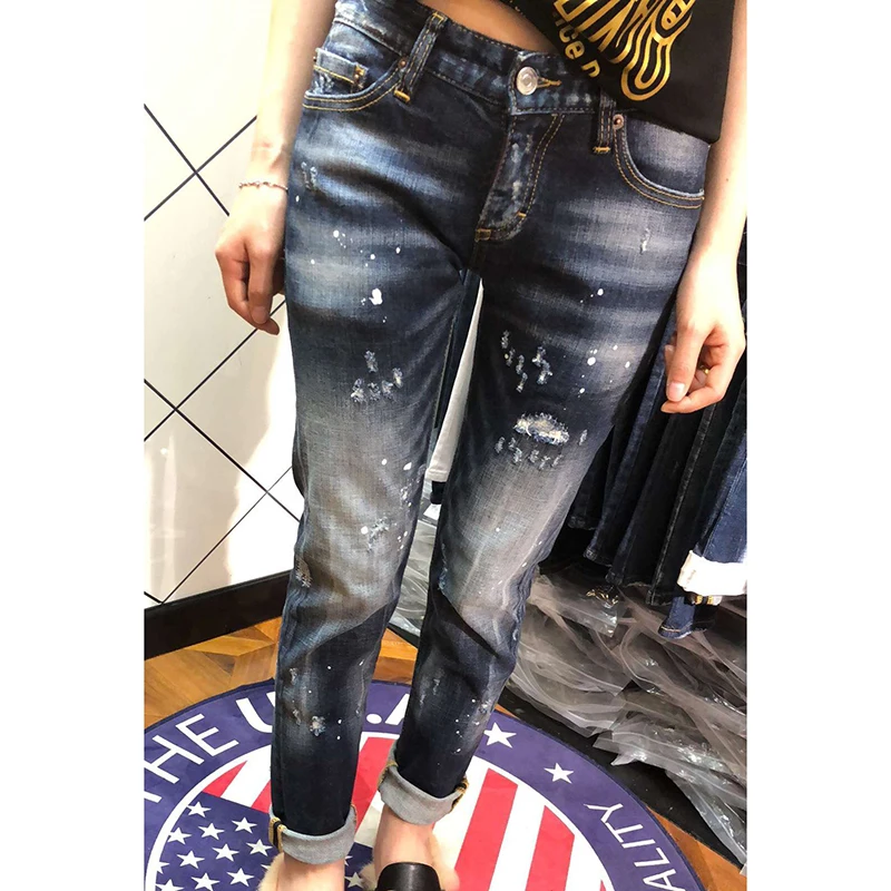 2018 Summer Women Casual Jeans Woman High Quality Slim Hole Fashion Jeans Women New Long Denim Pants Blue Jeans For Women