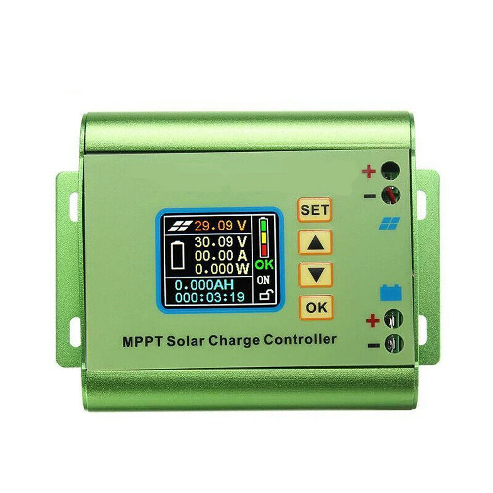 

Overload Protection Easy Install Solar Controller Panels Charge Regulator LCD Display Power Indicator Press Button Home Voltage