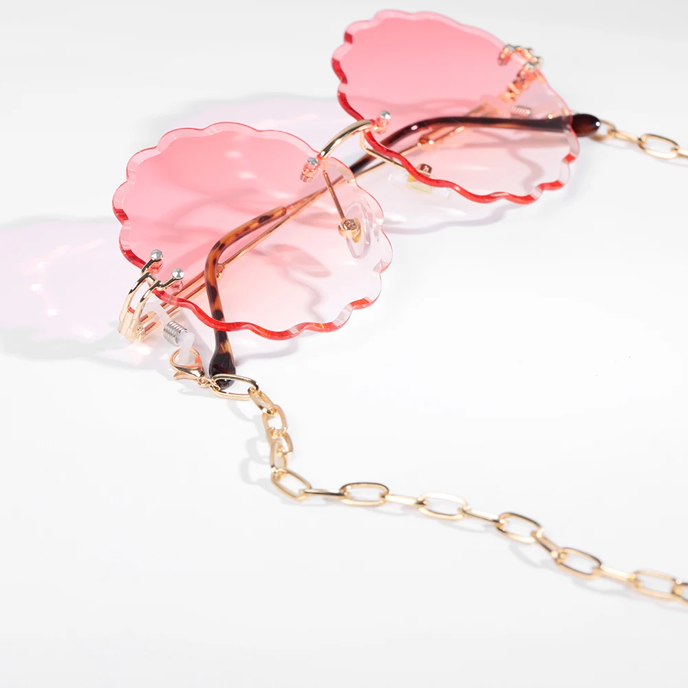Модные женские золотые очки солнечные очки с цепочкой очки для чтения Винтаж Держатель цепи шнур ремешок ожерелье очки аксессуары