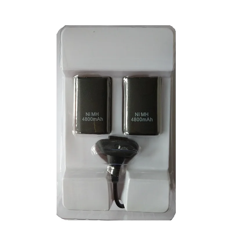 2x4800mAh Batteries+Charger for Xbox 360 Li-MH Rechargeable Batteries Xbox360 Wireless...