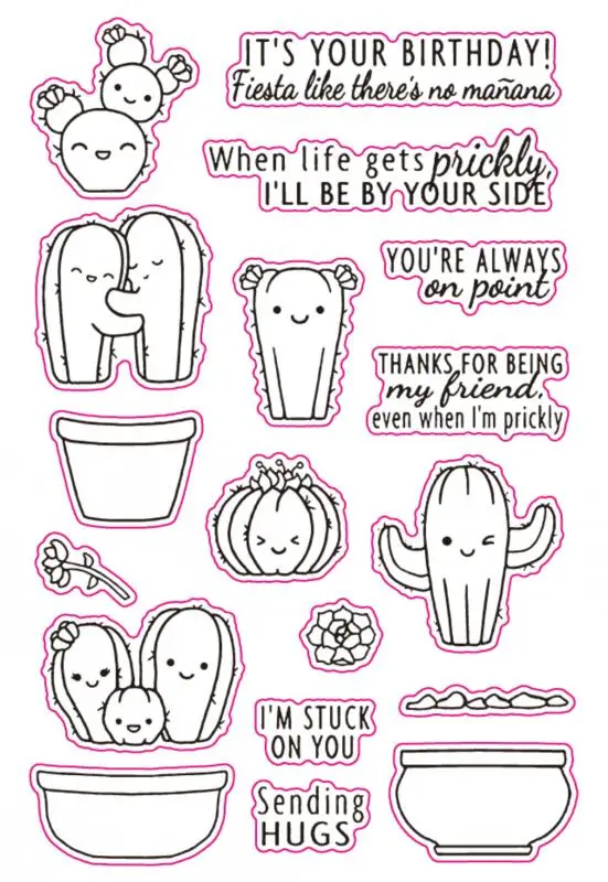 

Cactus Transparent Clear Stamp for DIY scrapbooking/Card Making C210